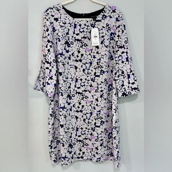 Banana Republic Dresses | Floral Bell by Banana Republic | Color: Blue/White | Size: 14 | Hellodeedra's Closet